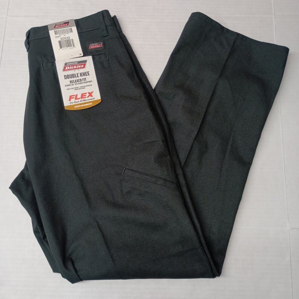 Dickies‎ Relaxed Fit Double Knee Work Pants Men's 32x32 Black Straight Leg